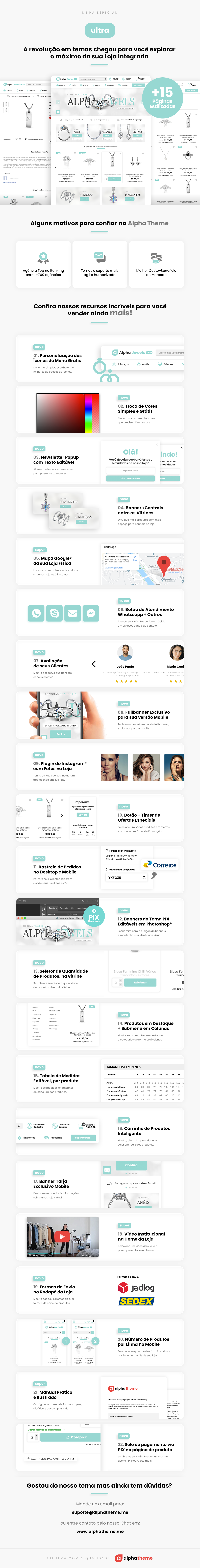 Alpha Jewels PIX Joalheria Temas para Loja Integrada